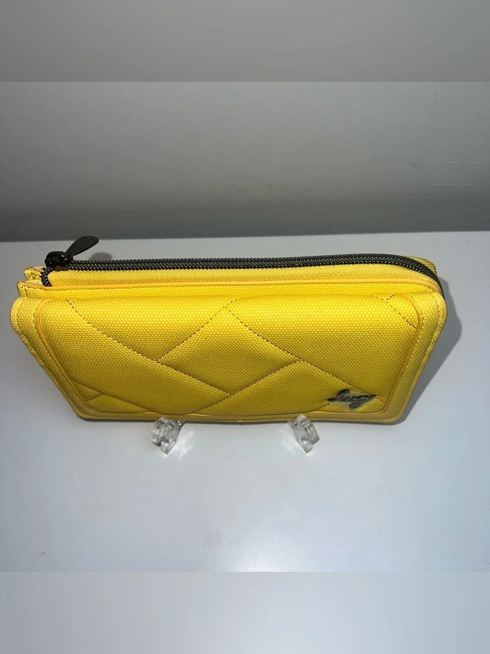 lug Quilted Zip Wallet in Sunny Yellow